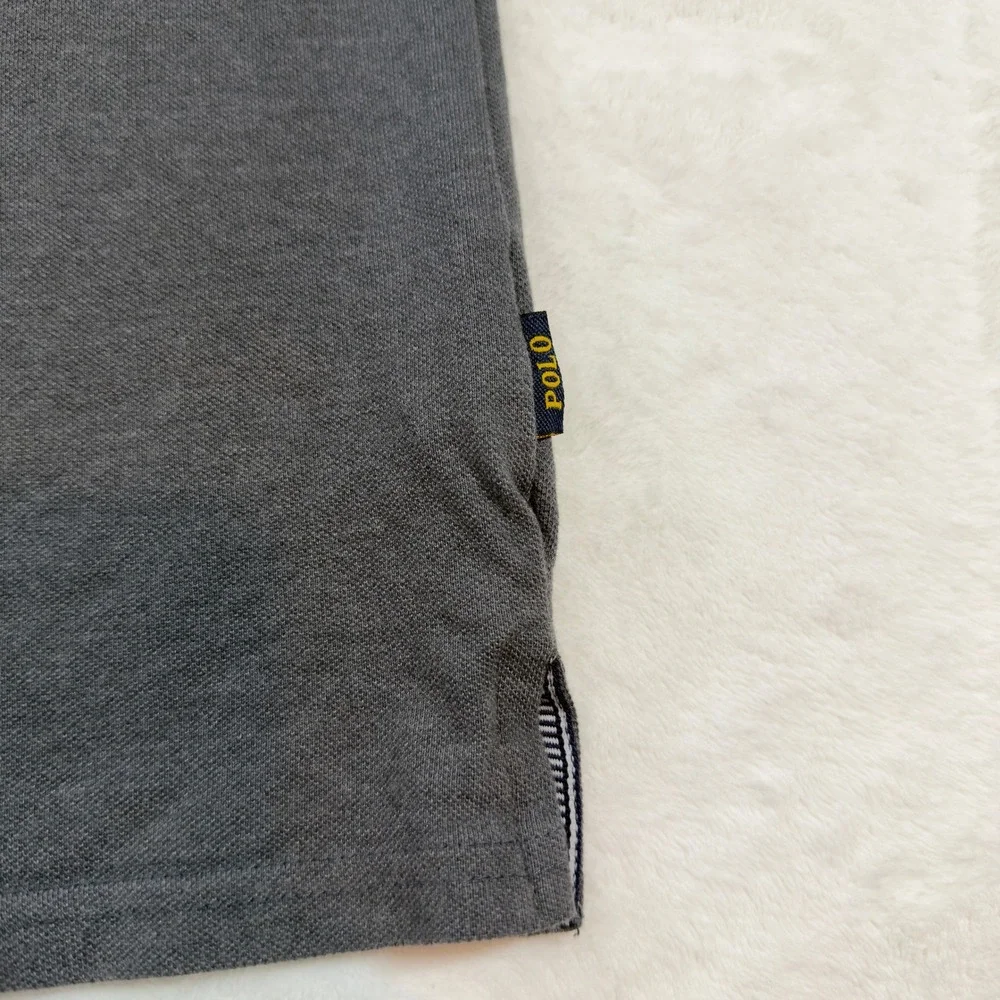 Polo Ralph Lauren Big Pony Polo Mens Medium Grey Good Custom Slim‎ Fit Cotton